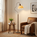 Camille Scalloped Fabric Floor Lamp
