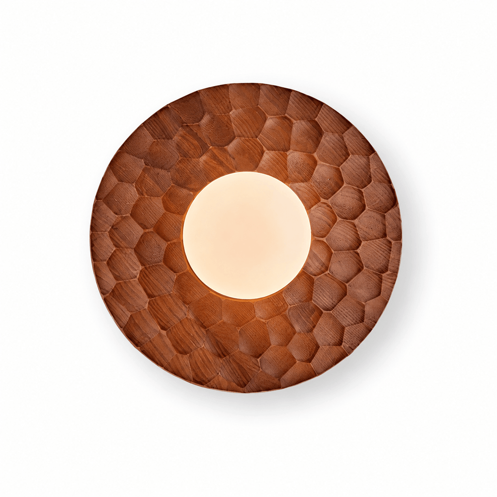 Carved Ash Wood Sconce