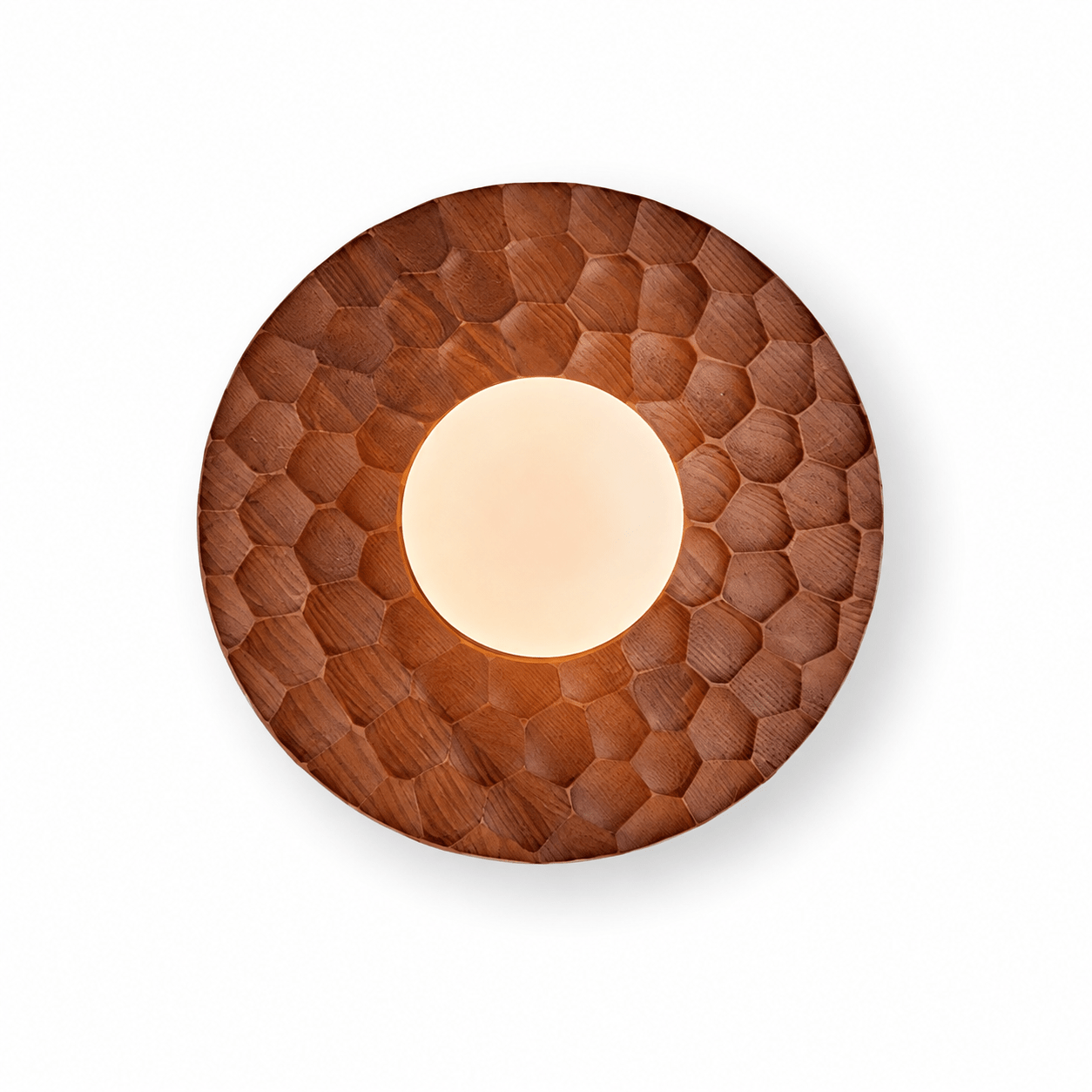 Carved Ash Wood Sconce