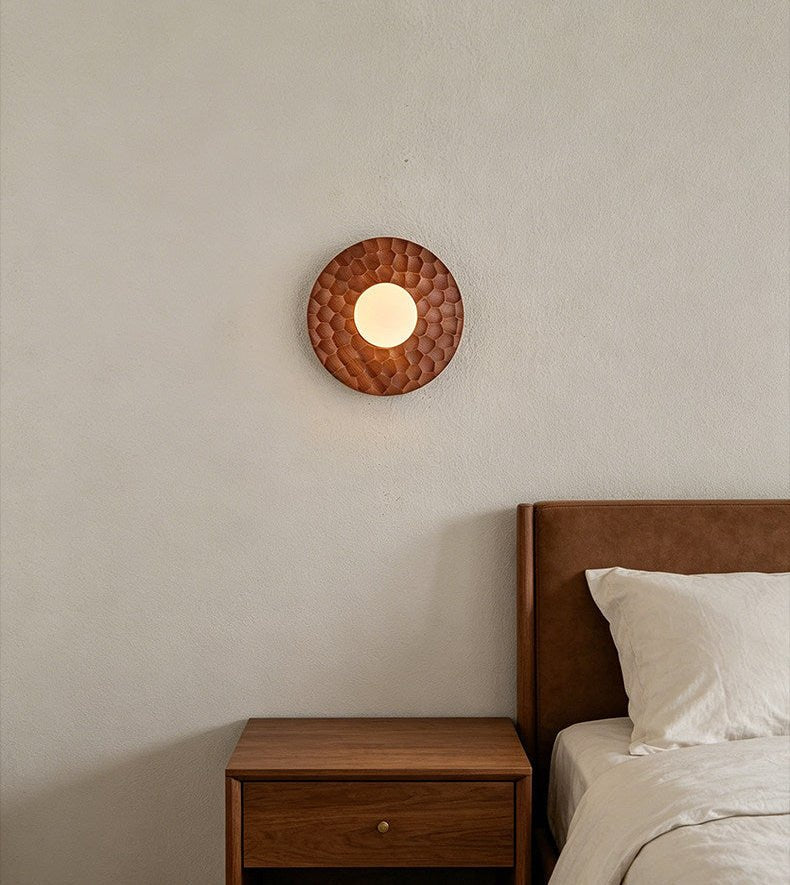Carved Ash Wood Sconce