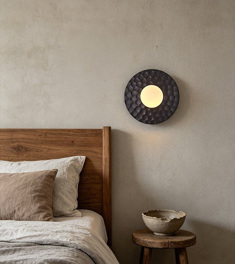 Carved Ash Wood Sconce