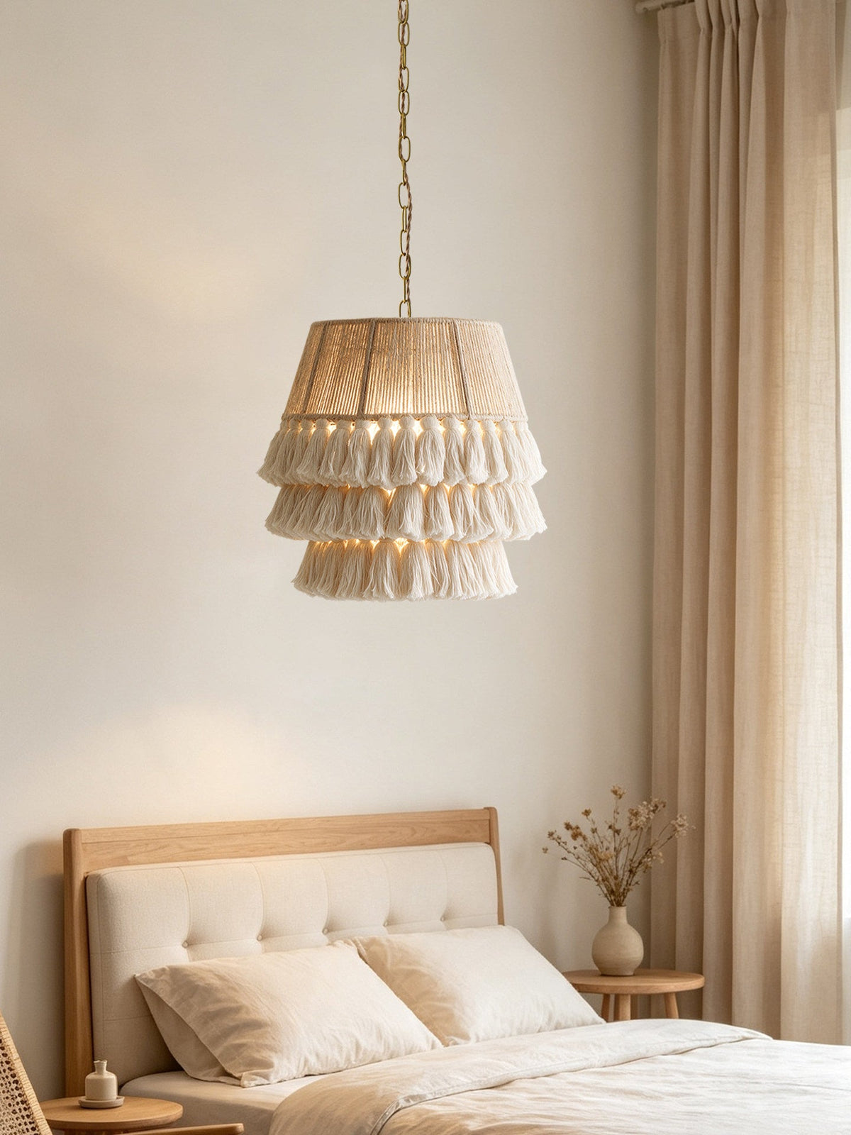 Cascade Tasseled Rope Pendant Lamp