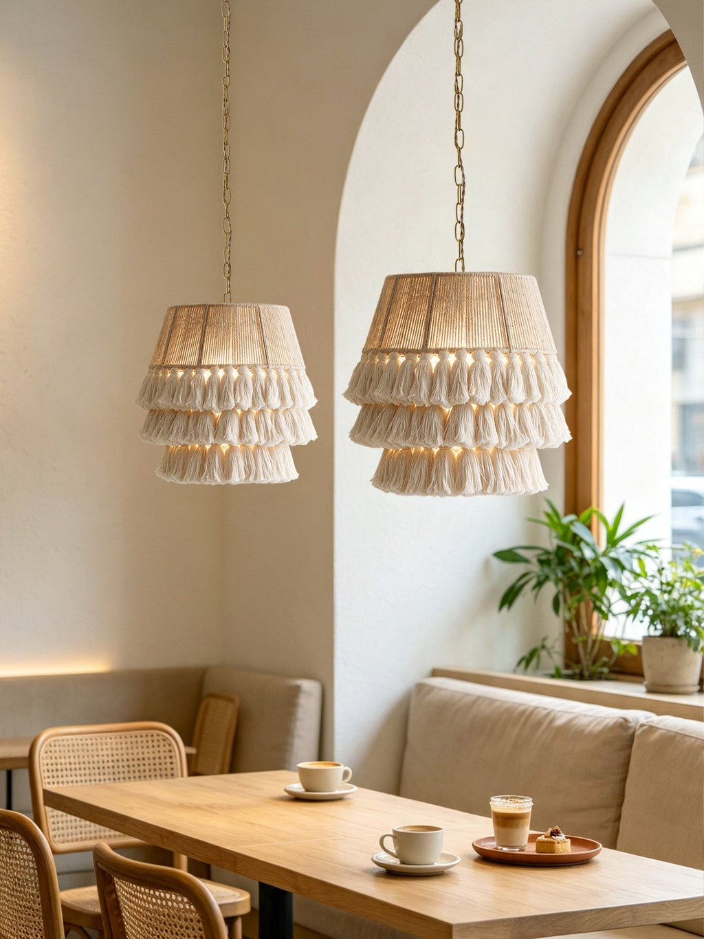 Cascade Tasseled Rope Pendant Lamp
