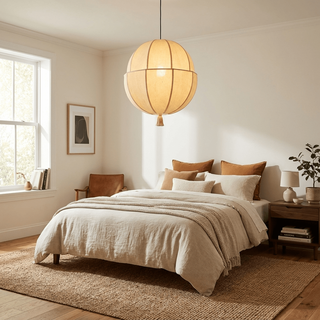 Celene Fabric Lantern Pendant