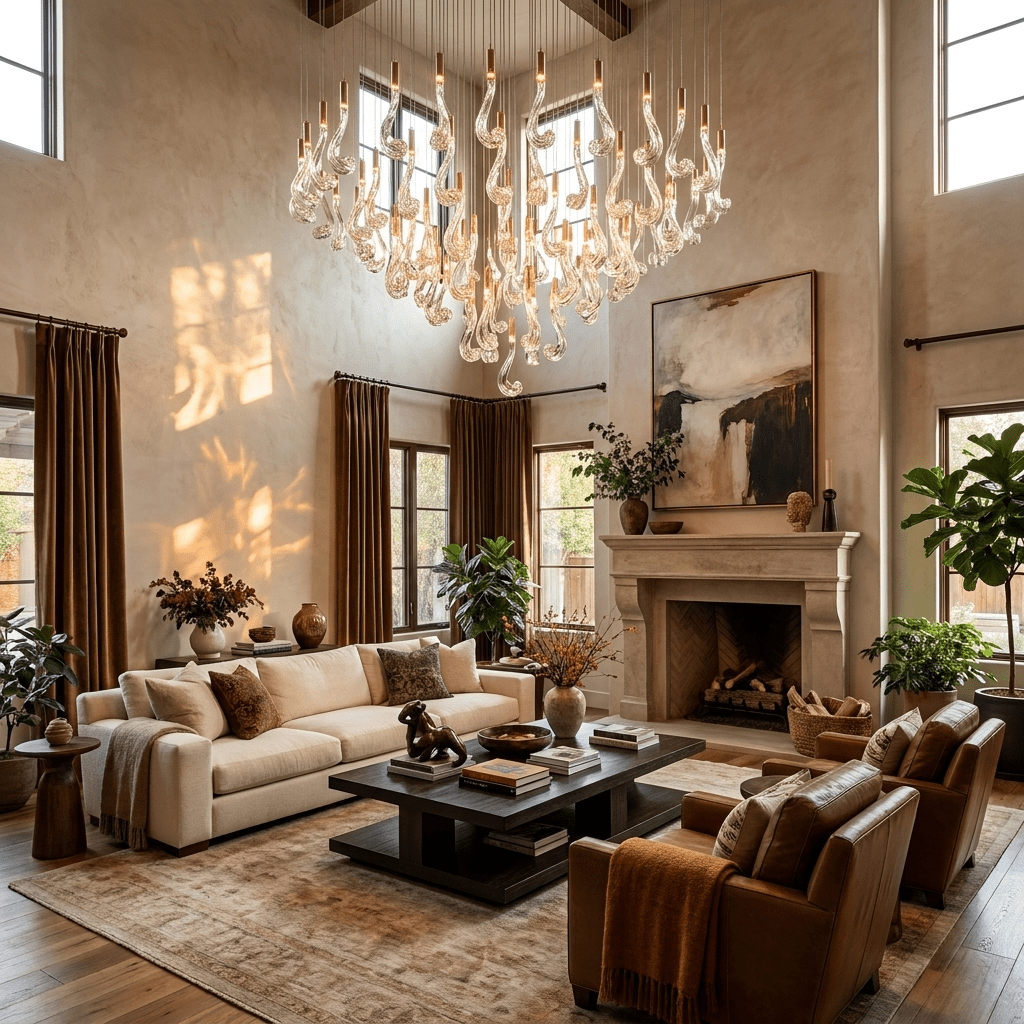 Celestia LED Glass Rain Chandelier