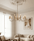 Veyra Travertine Candle Chandelier
