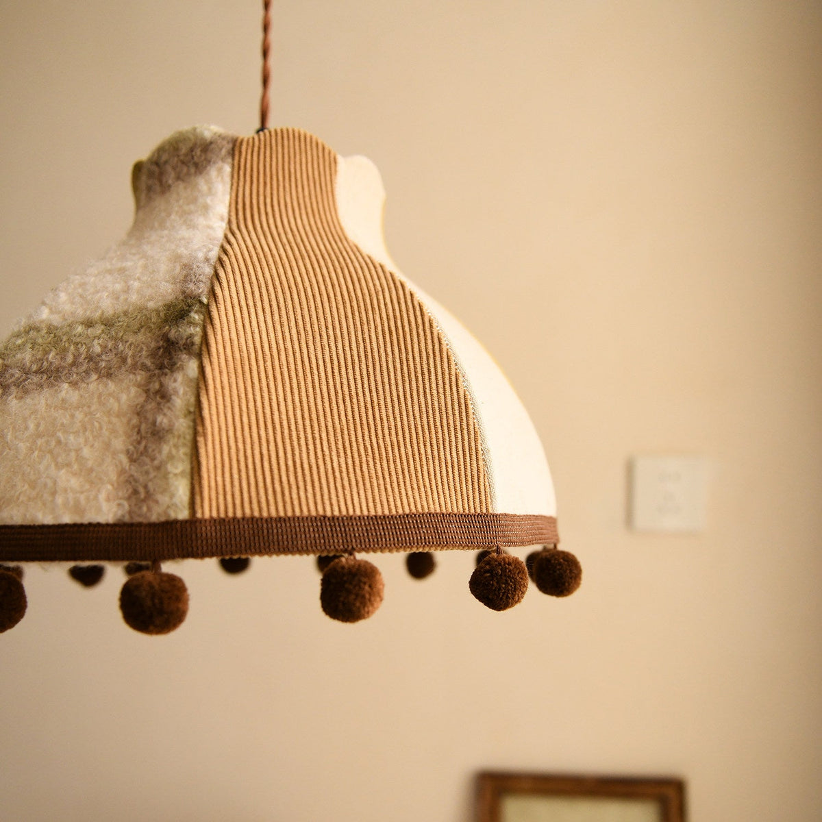 Clover Pom-Pom Trim Pendant Light