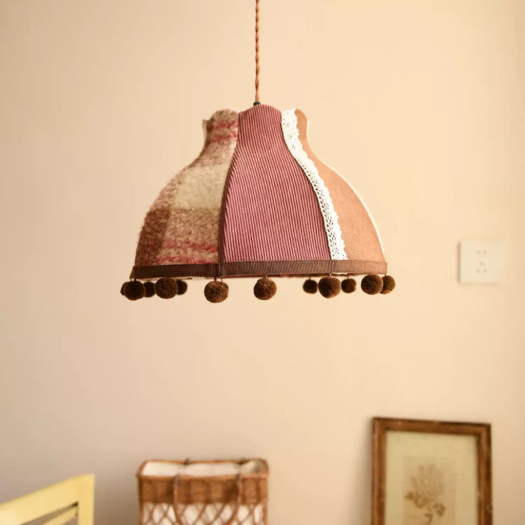 Clover Pom-Pom Trim Pendant Light
