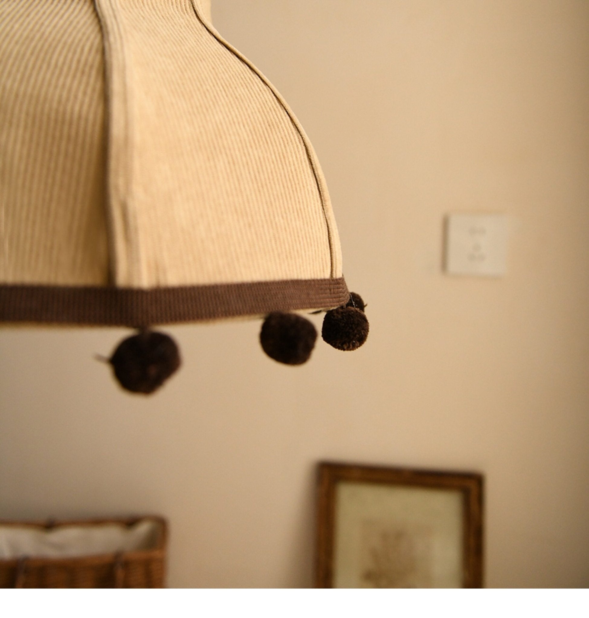 Clover Pom-Pom Trim Pendant Light