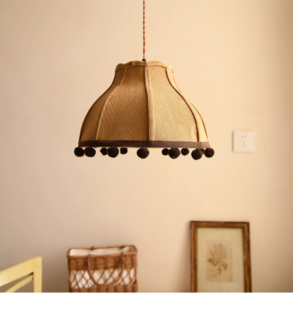 Clover Pom-Pom Trim Pendant Light