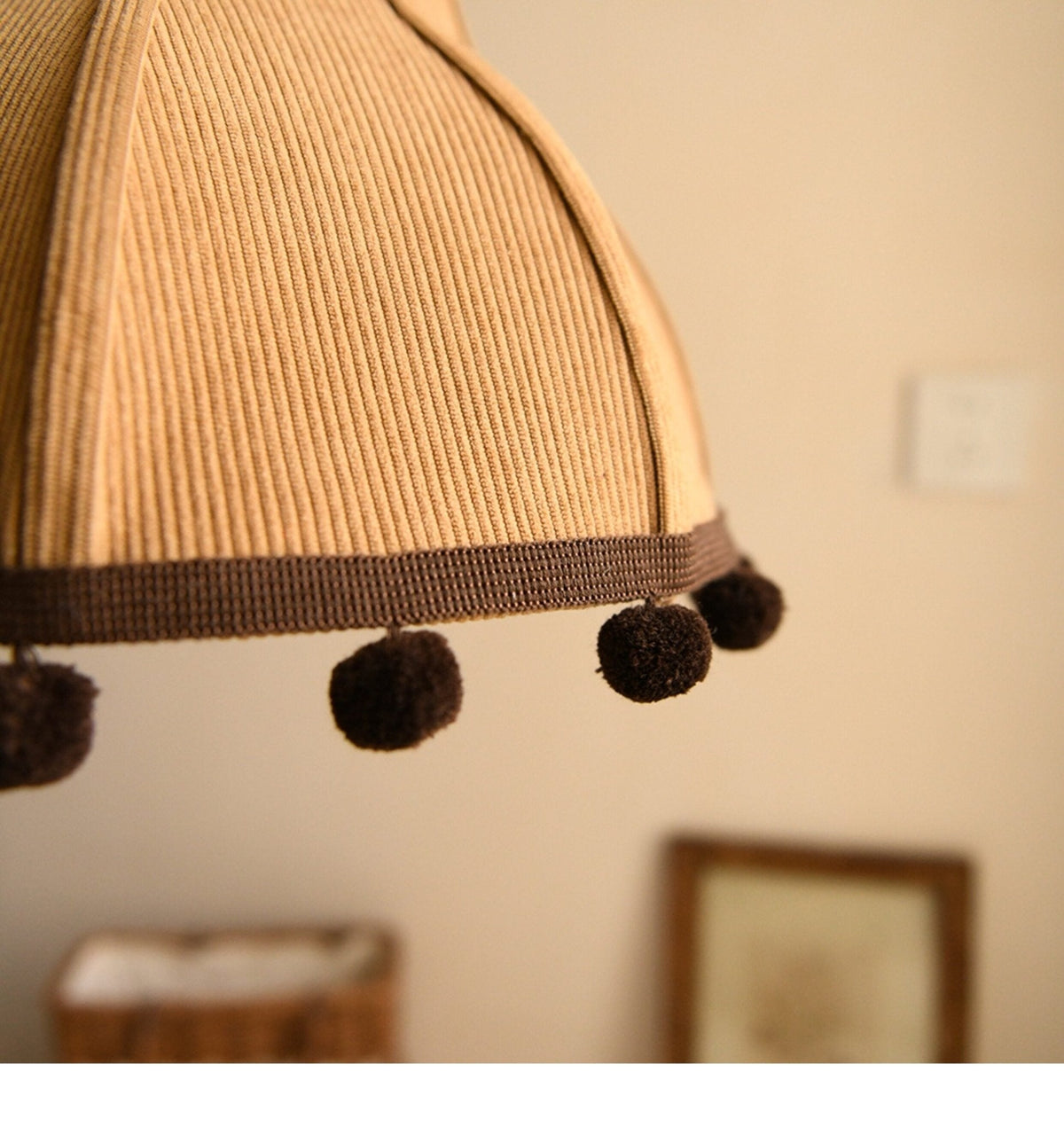 Clover Pom-Pom Trim Pendant Light