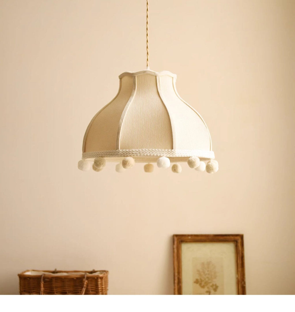 Clover Pom-Pom Trim Pendant Light