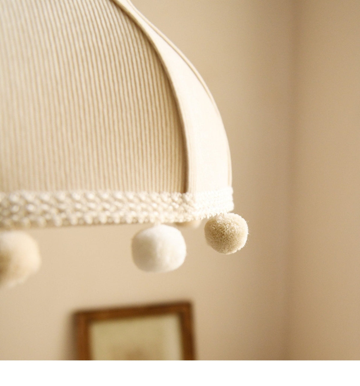 Clover Pom-Pom Trim Pendant Light