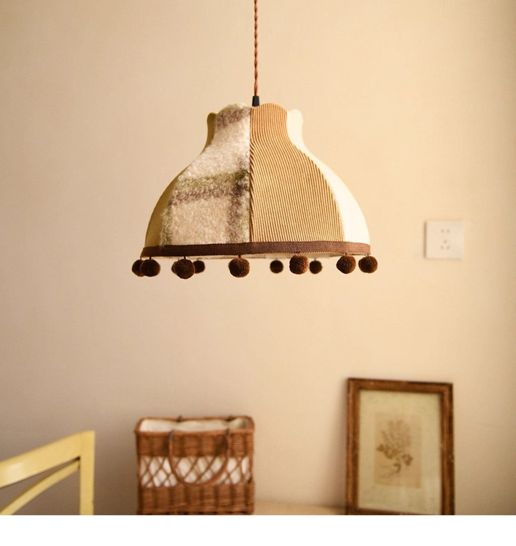 Clover Pom-Pom Trim Pendant Light
