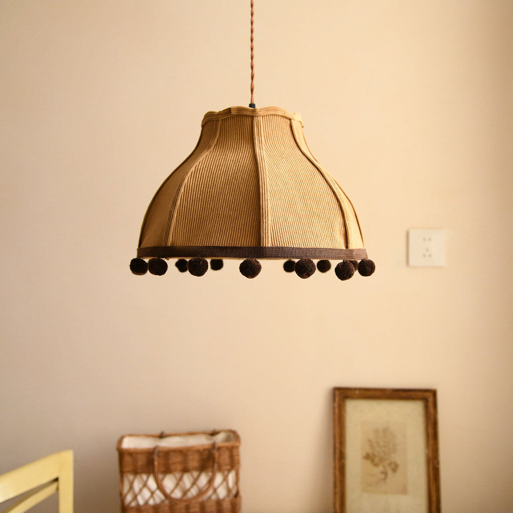 Clover Pom-Pom Trim Pendant Light