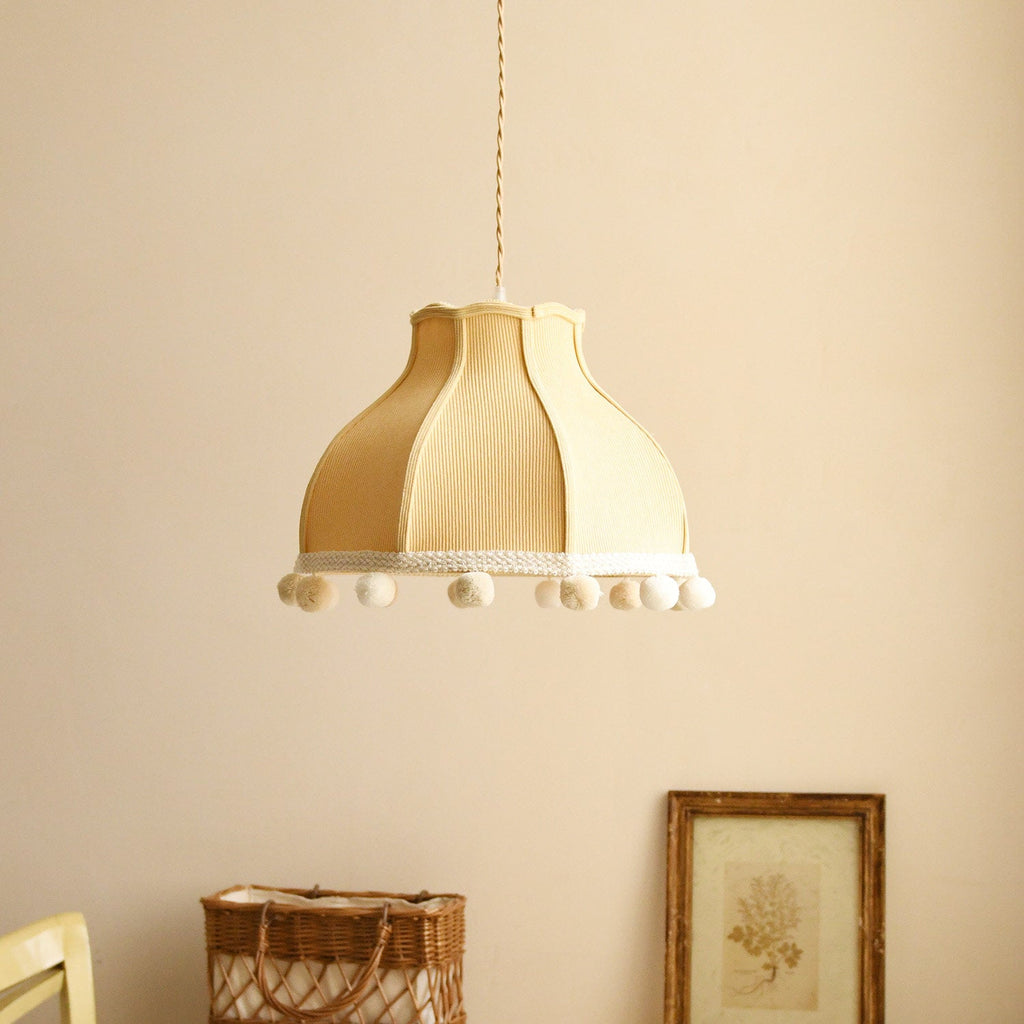 Clover Pom-Pom Trim Pendant Light