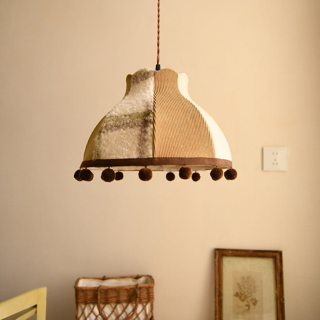 Clover Pom-Pom Trim Pendant Light