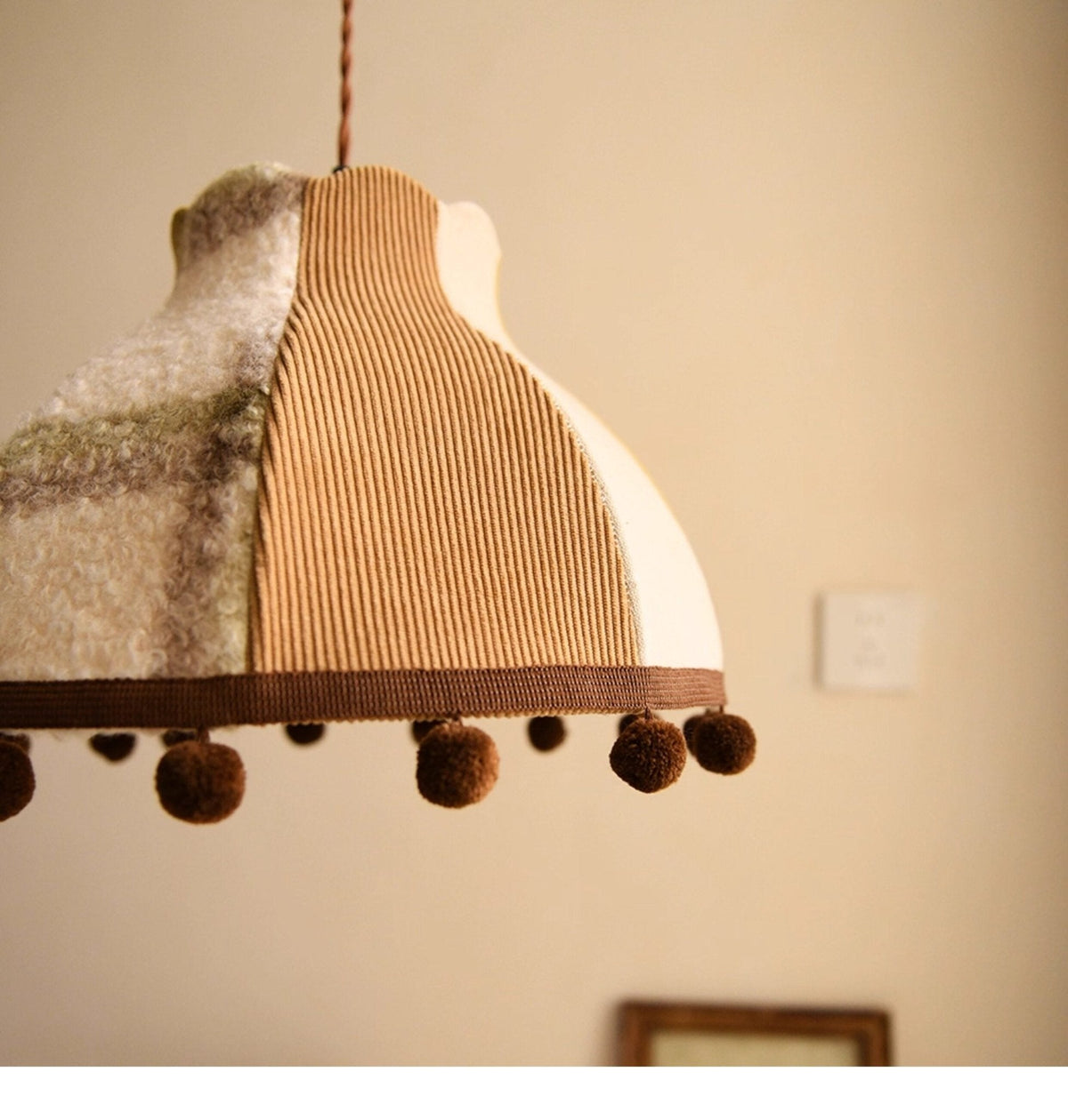 Clover Pom-Pom Trim Pendant Light