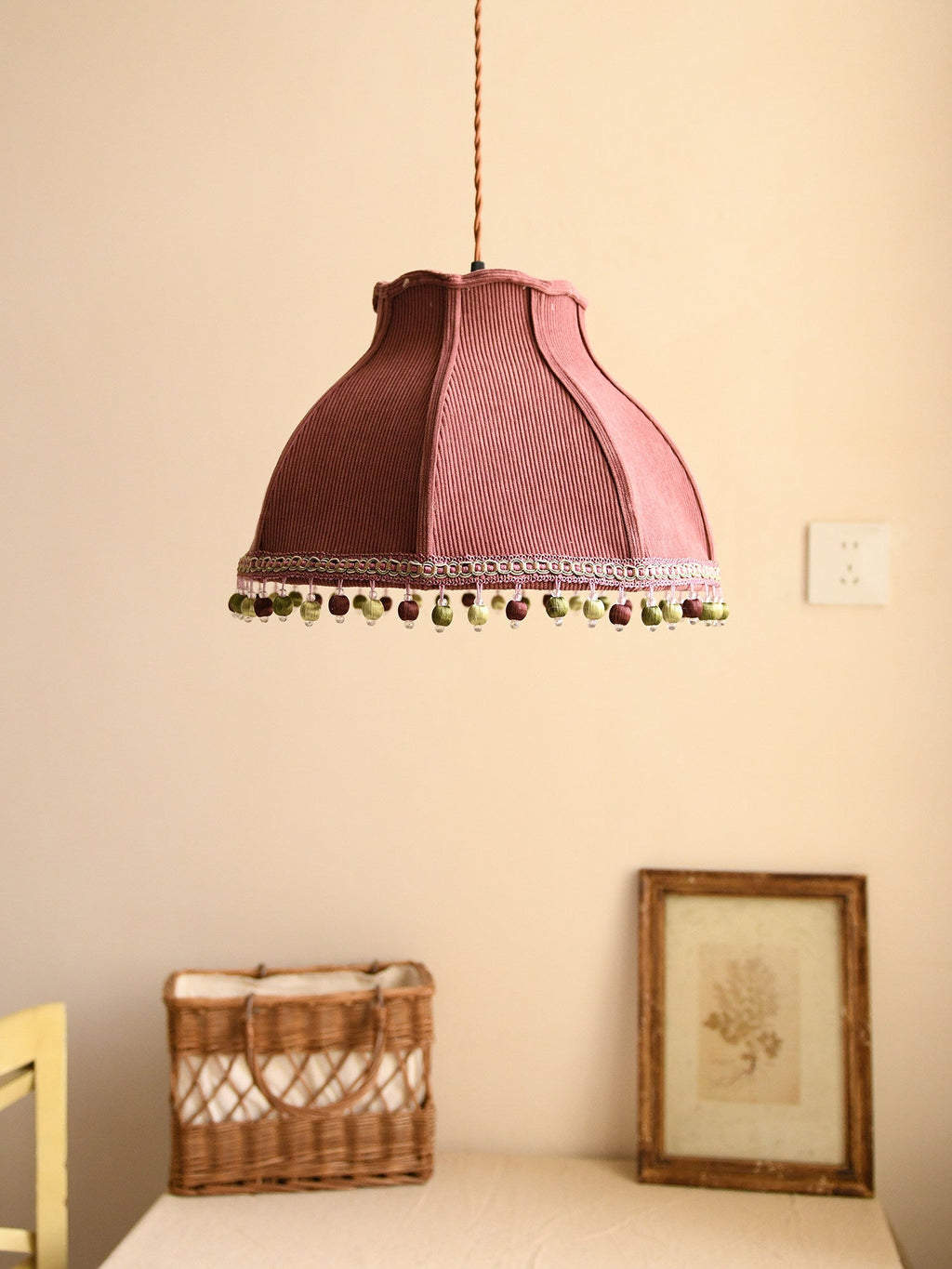 Clover Pom-Pom Trim Pendant Light
