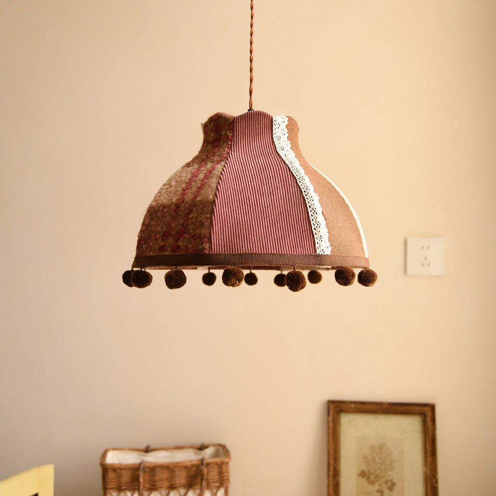 Clover Pom-Pom Trim Pendant Light