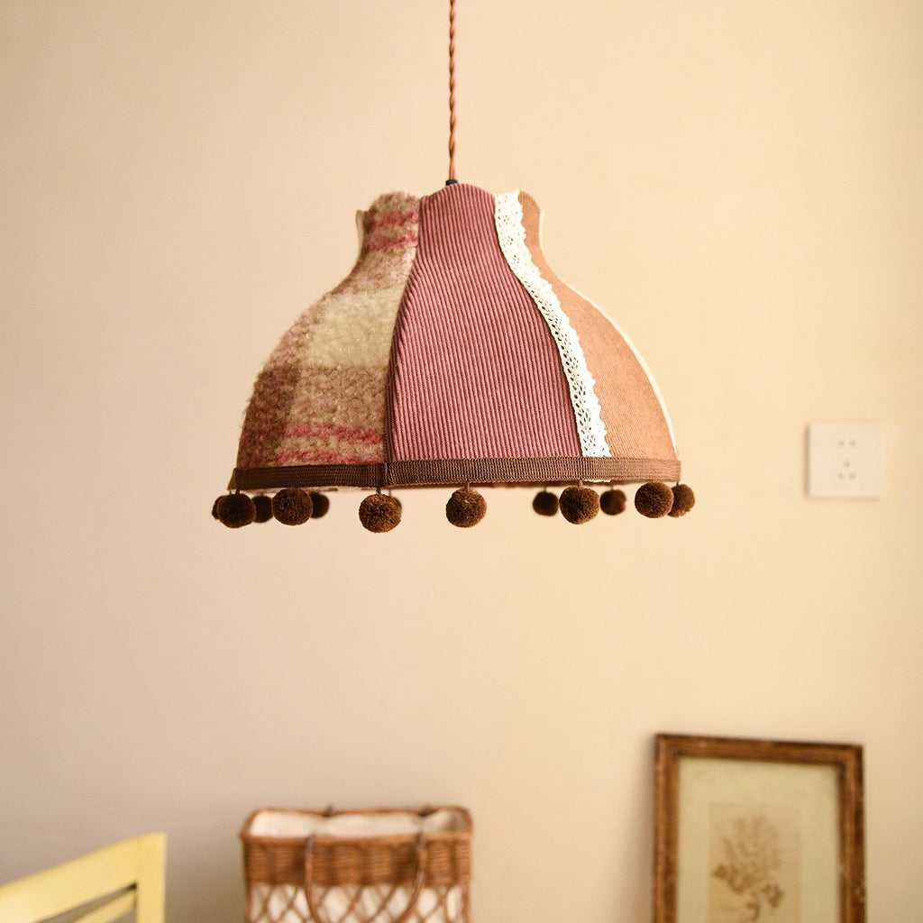 Clover Pom-Pom Trim Pendant Light