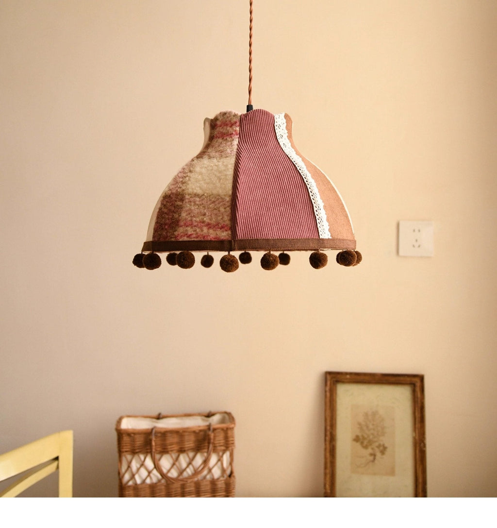 Clover Pom-Pom Trim Pendant Light