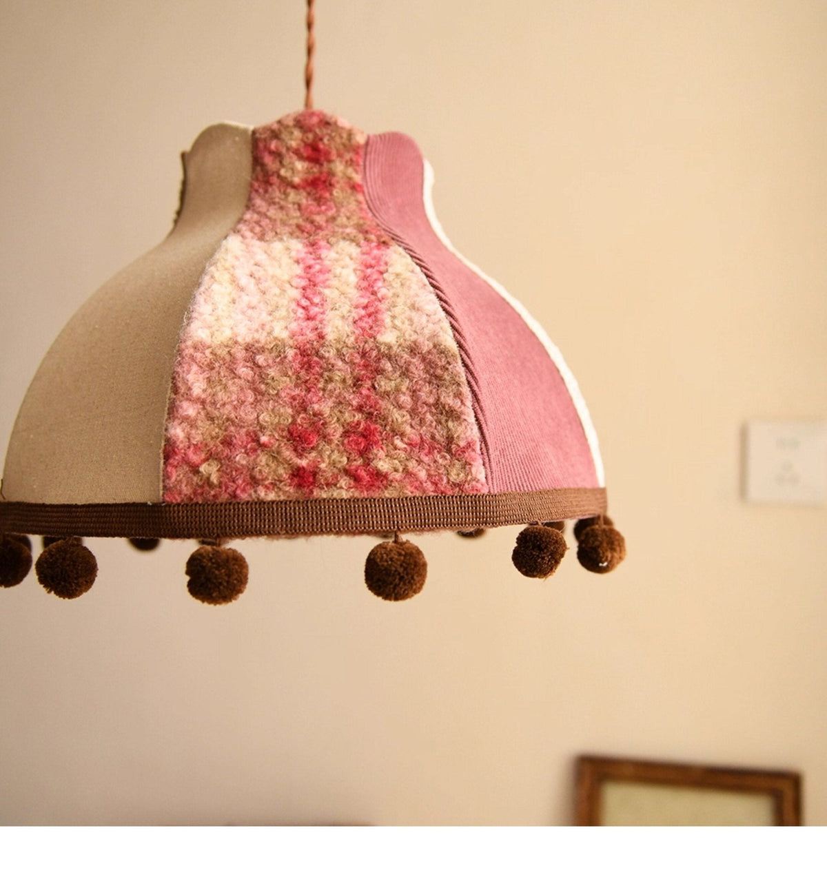Clover Pom-Pom Trim Pendant Light