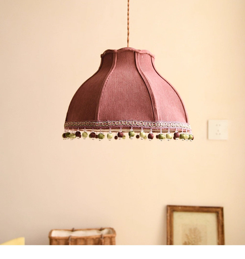 Clover Pom-Pom Trim Pendant Light