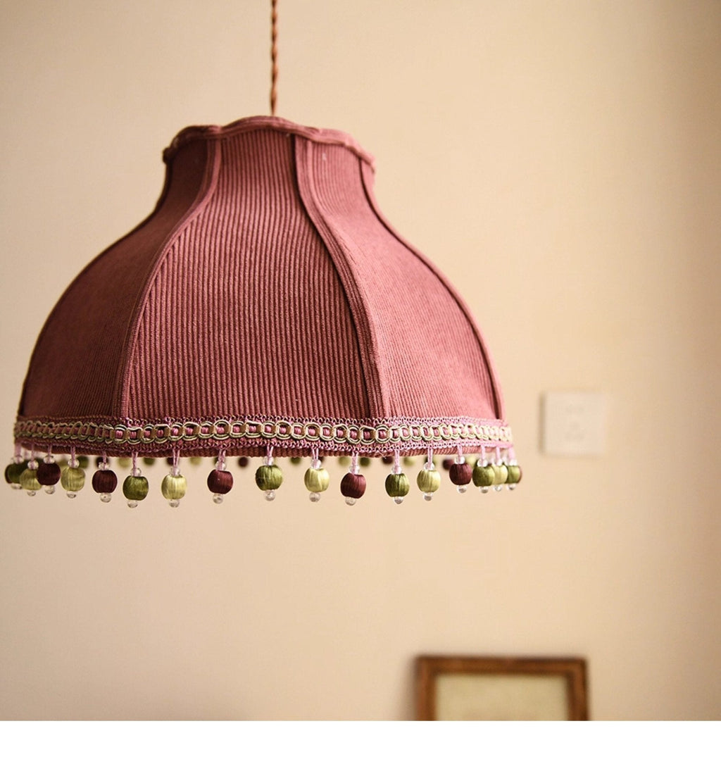 Clover Pom-Pom Trim Pendant Light