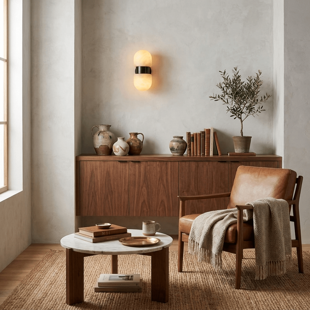 Cocoon Alabaster Wall Sconce