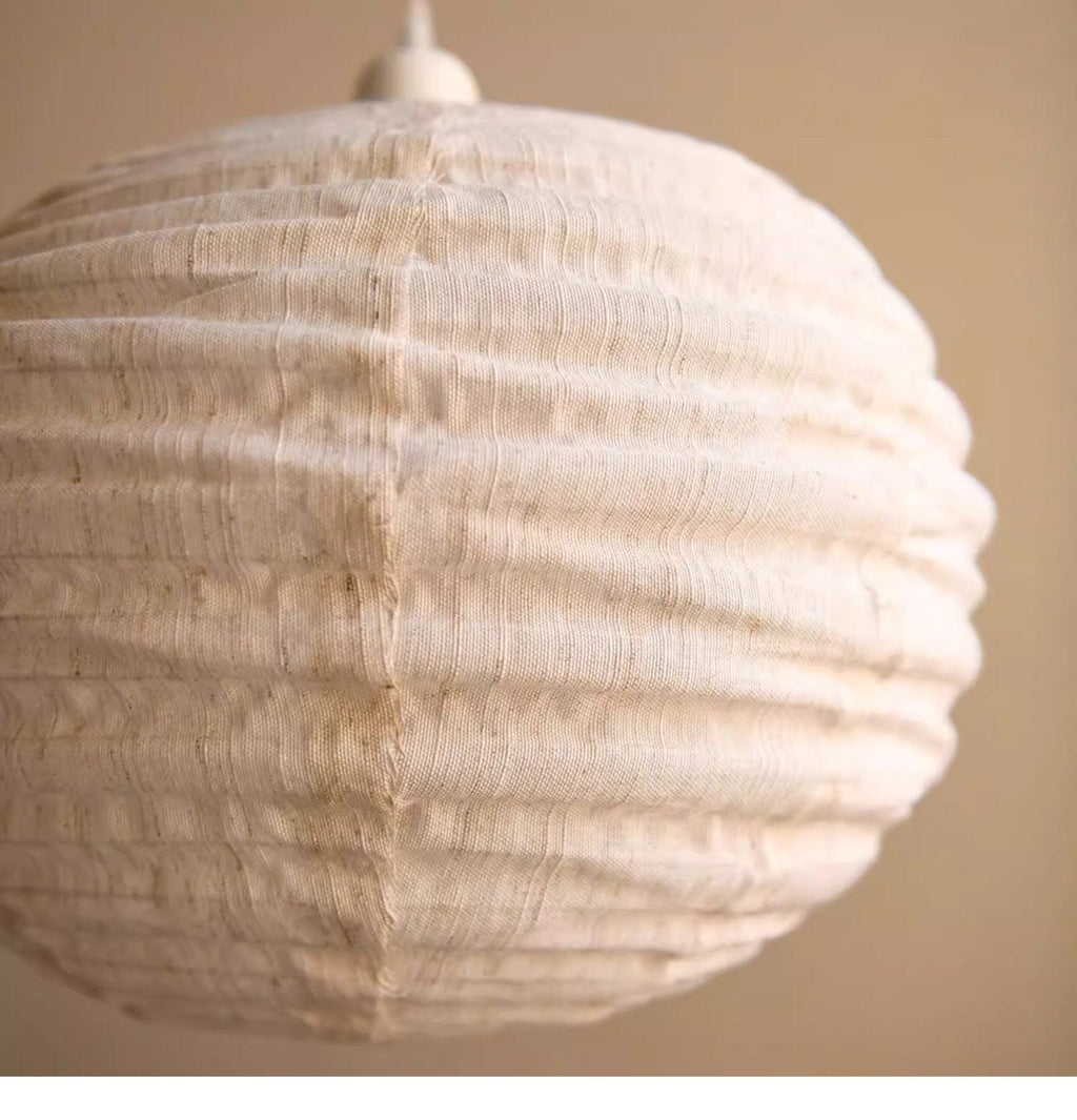 Cocoon Ribbed Sphere Pendant Light