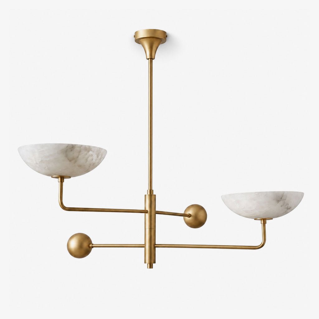 Compass Alabaster Bowl Chandelier