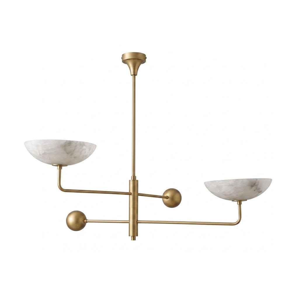 Compass Alabaster Bowl Chandelier
