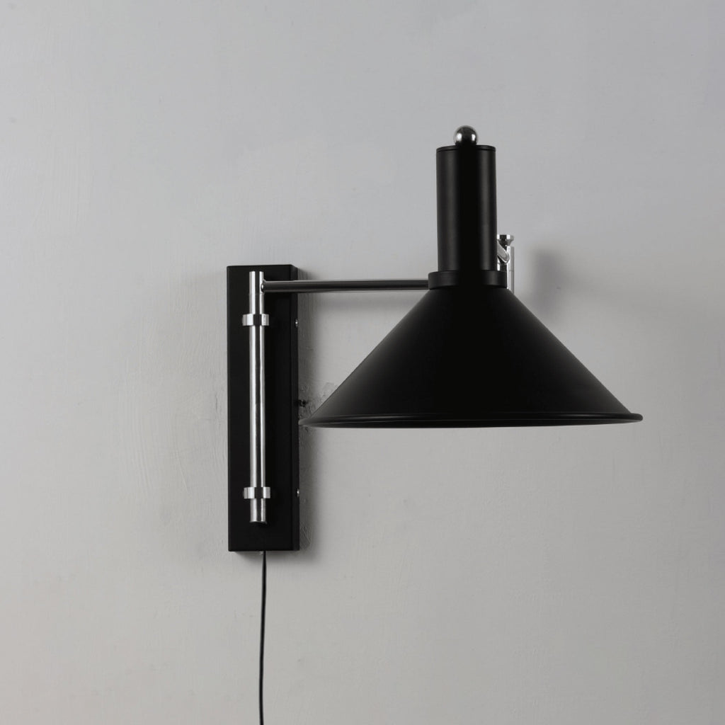 Cone Swing Arm Plug-in Wall Sconce
