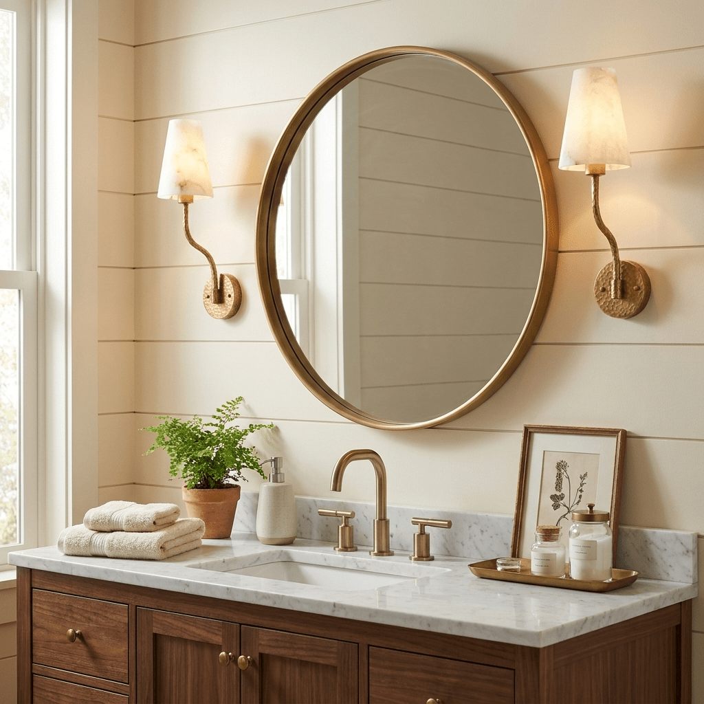 Corwin Hammered Brass Cone Sconce