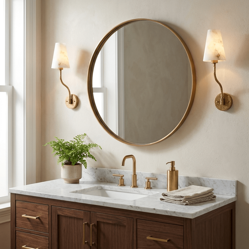 Corwin Hammered Brass Cone Sconce