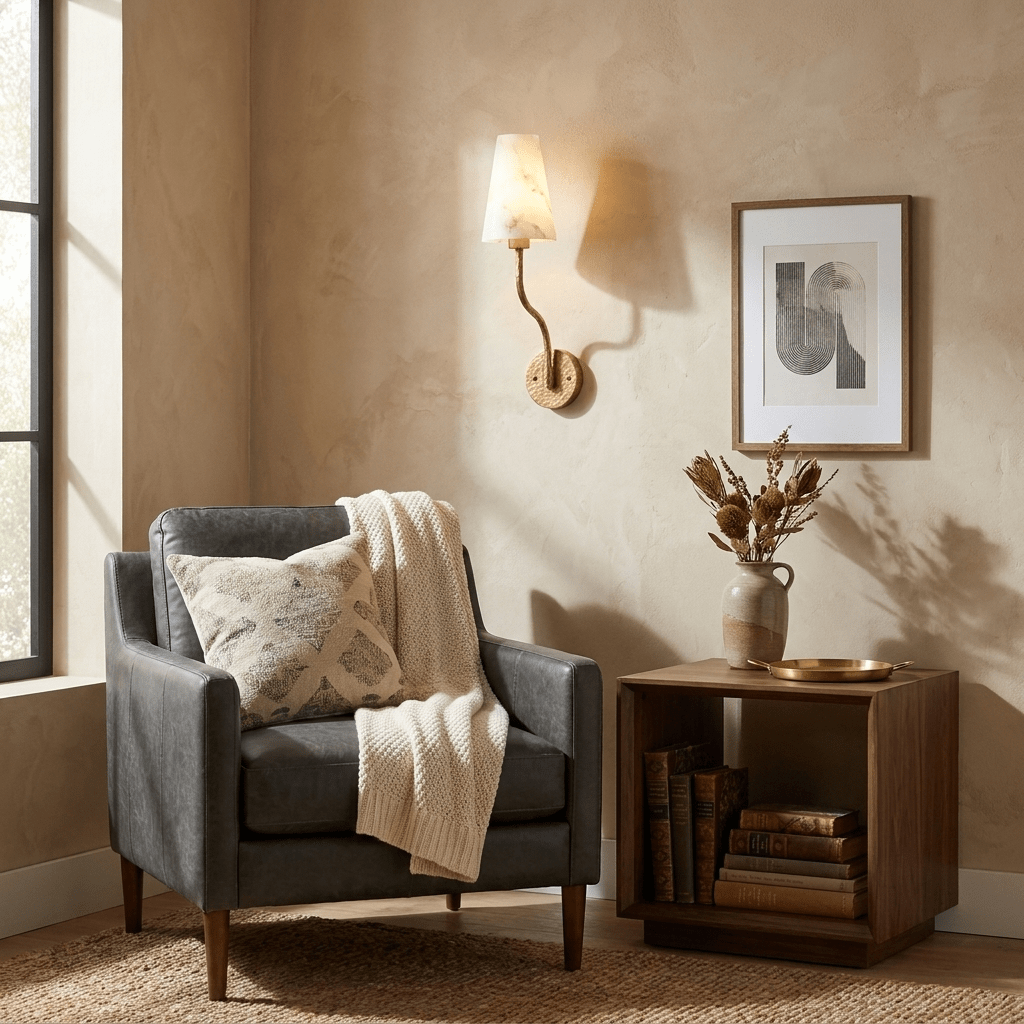 Corwin Hammered Brass Cone Sconce