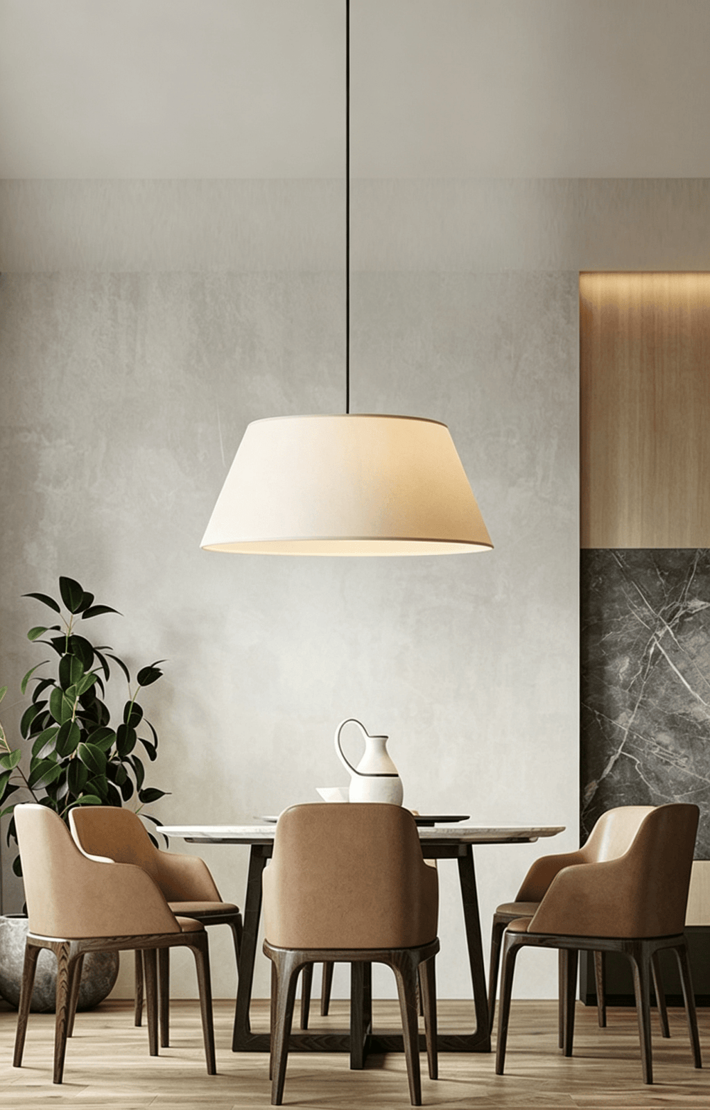 Dune Tapered Fabric Pendant Light