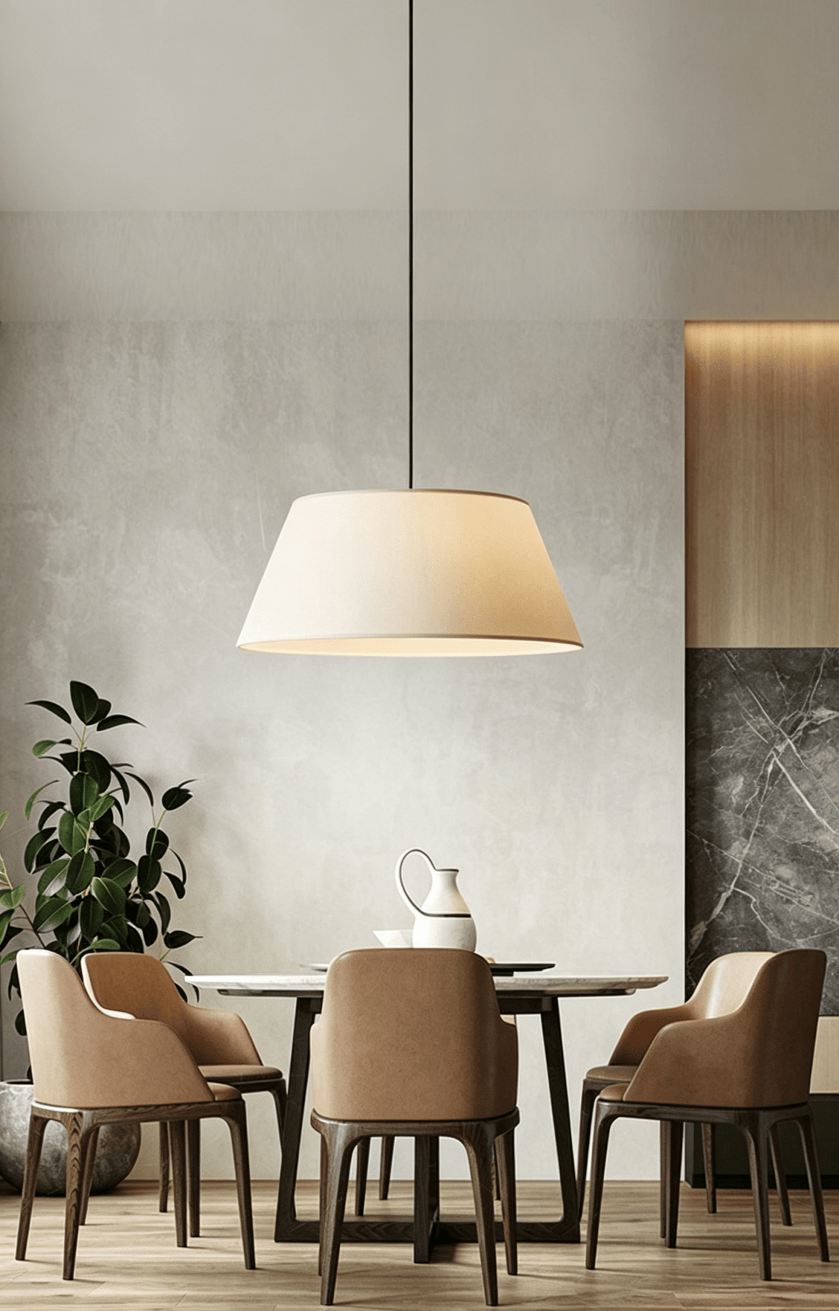 Dune Tapered Fabric Pendant Light
