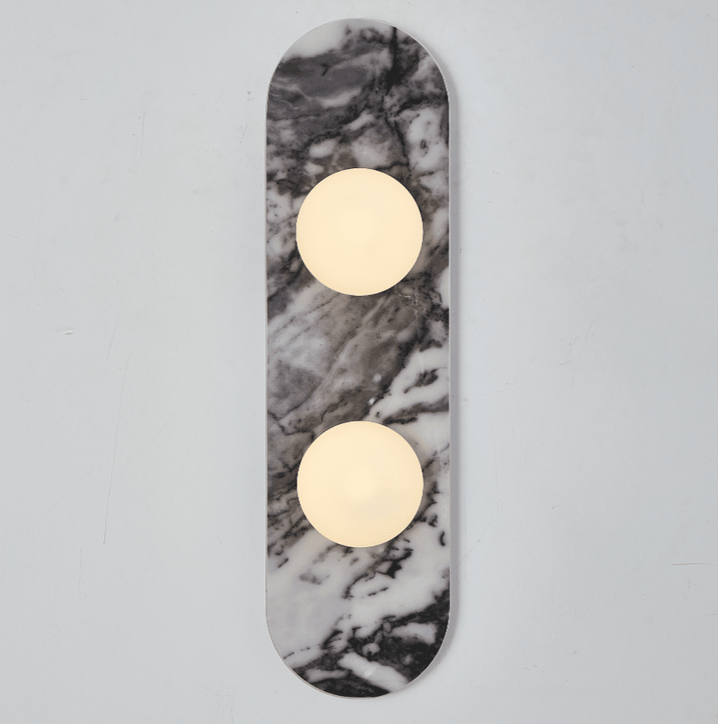 Elaria Stone Double Globe Wall Sconce