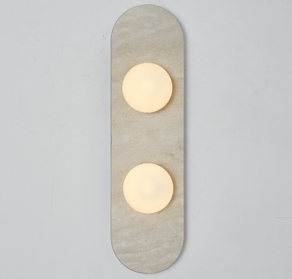 Elaria Stone Double Globe Wall Sconce