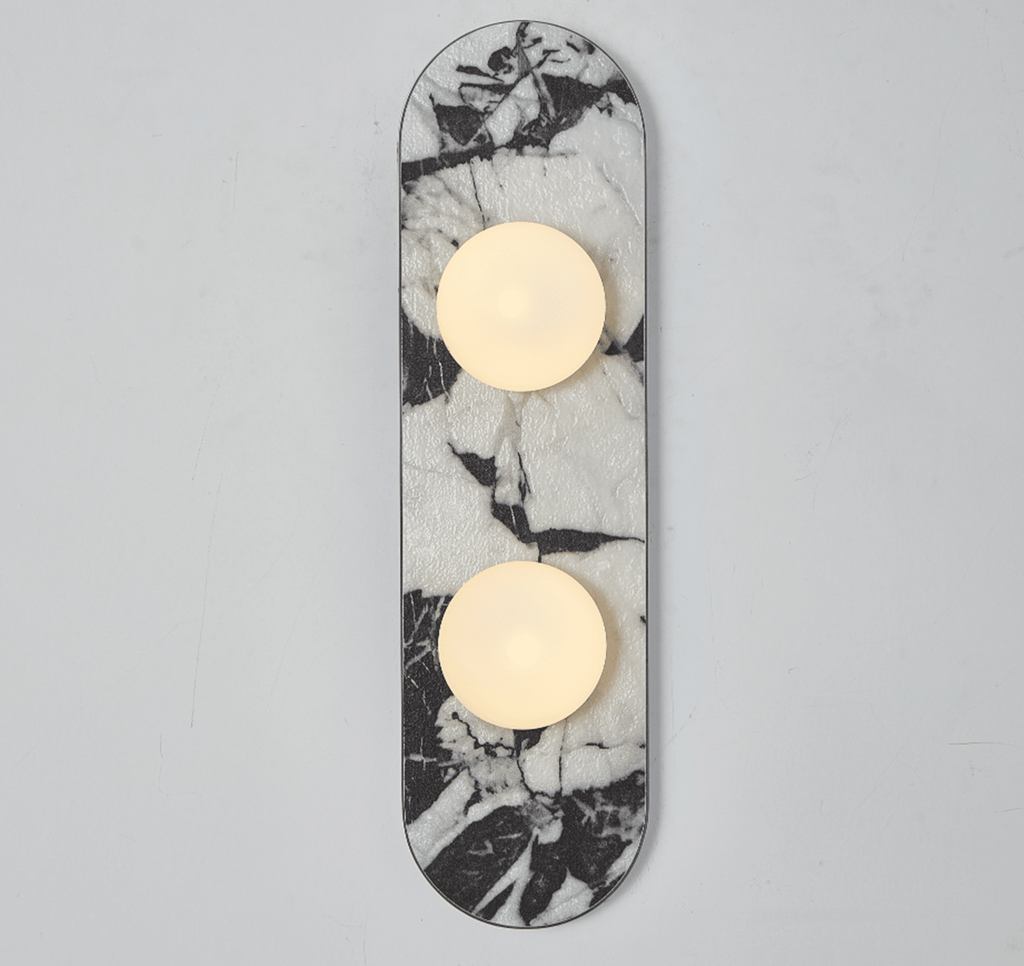 Elaria Stone Double Globe Wall Sconce