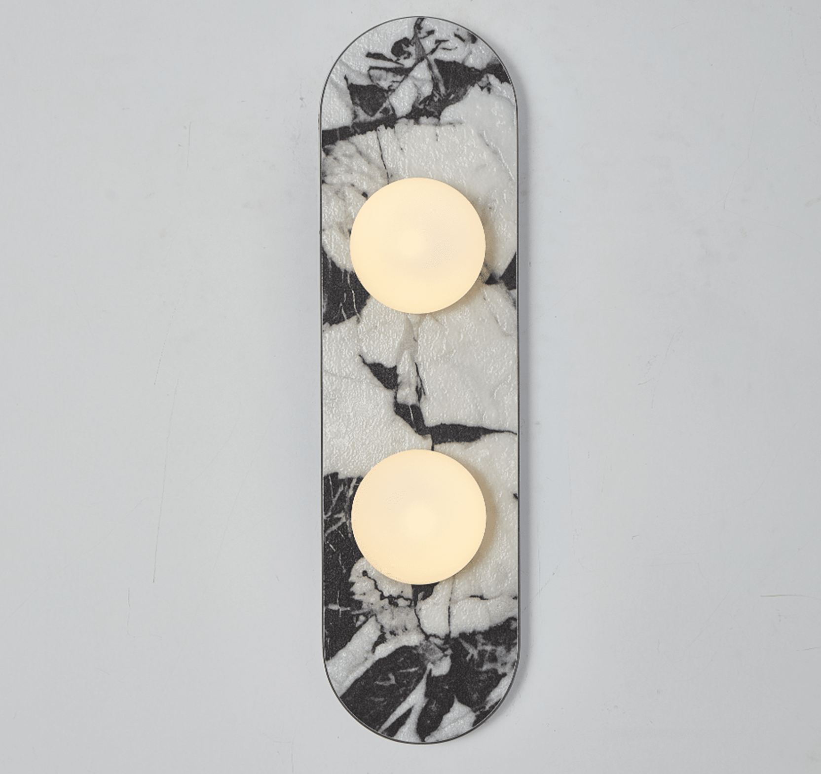 Elaria Stone Double Globe Wall Sconce