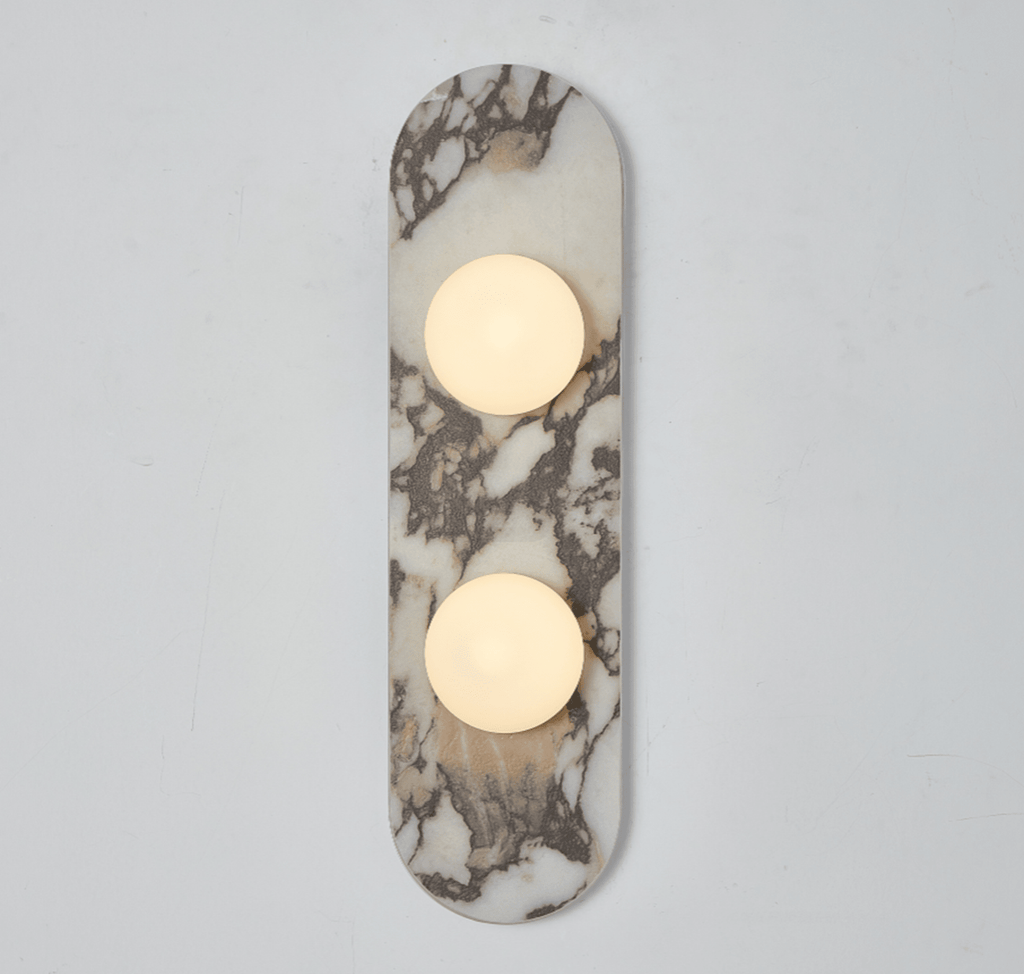 Elaria Stone Double Globe Wall Sconce