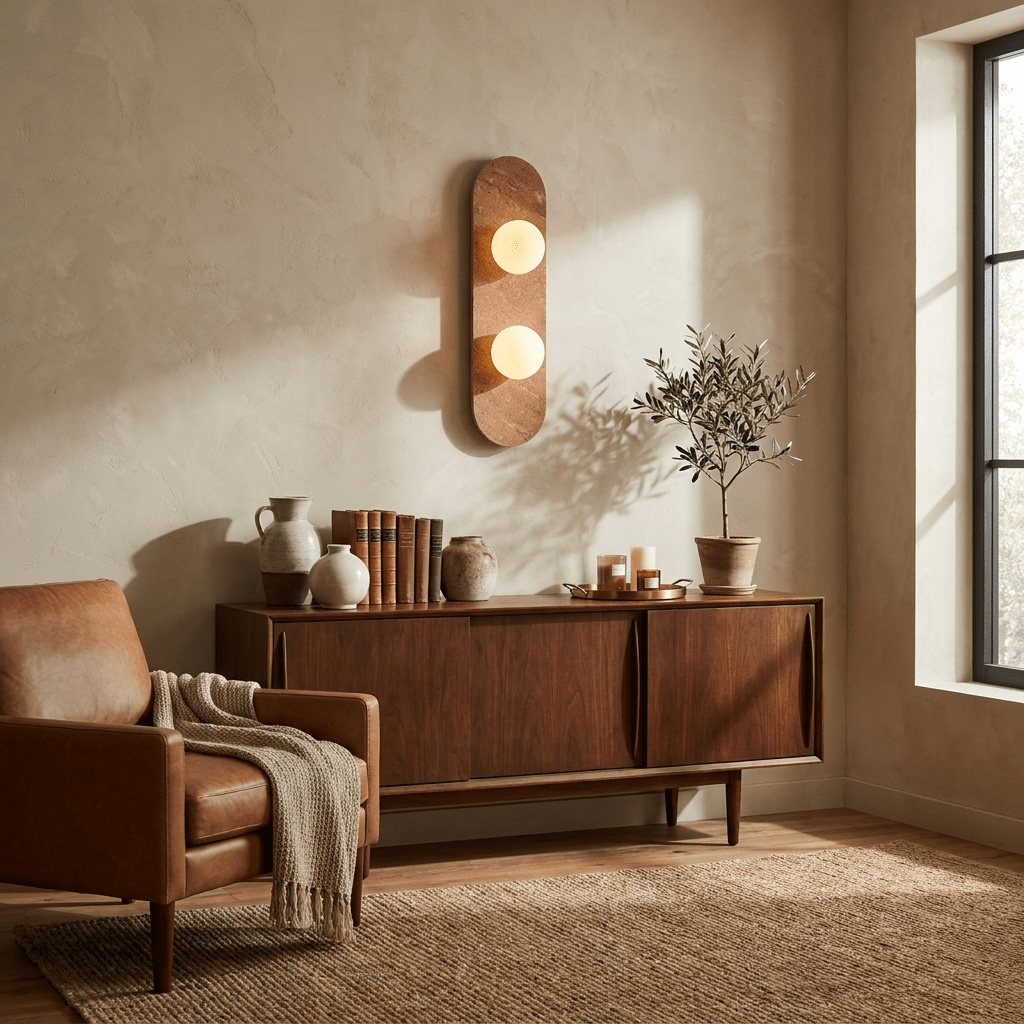 Elaria Stone Double Globe Wall Sconce