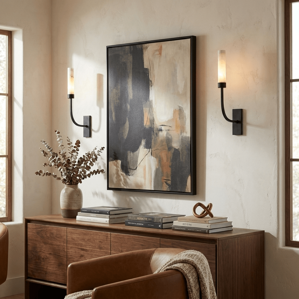 Elaris Alabaster Column Wall Sconce