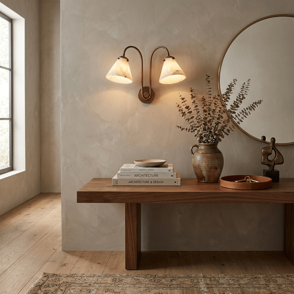 Elowen Alabaster Twin Wall Sconce