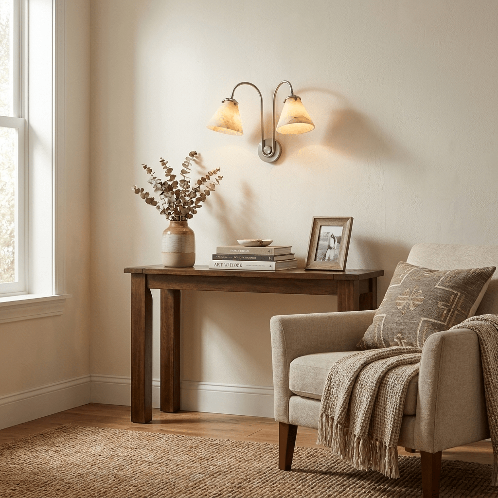 Elowen Alabaster Twin Wall Sconce