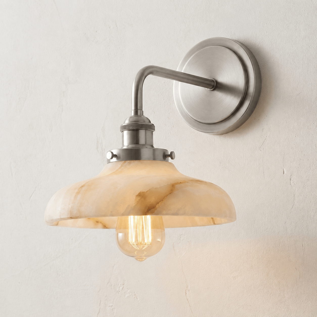 Evadne Alabaster Dome Wall Sconce