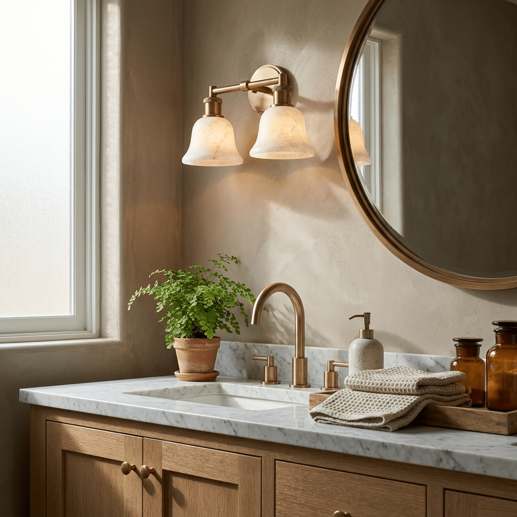 Fenwick Alabaster Vanity Sconce